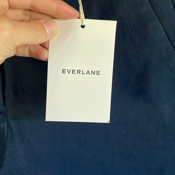 Everlane Twill Navy Trouser Wide Leg Pants - Picture 4 of 9